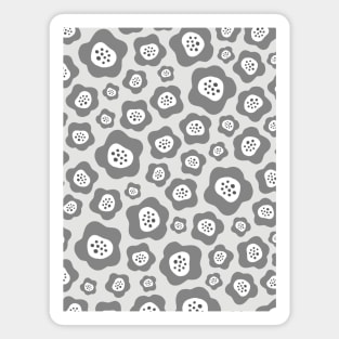 Funky Floral Pattern II in Grey Magnet